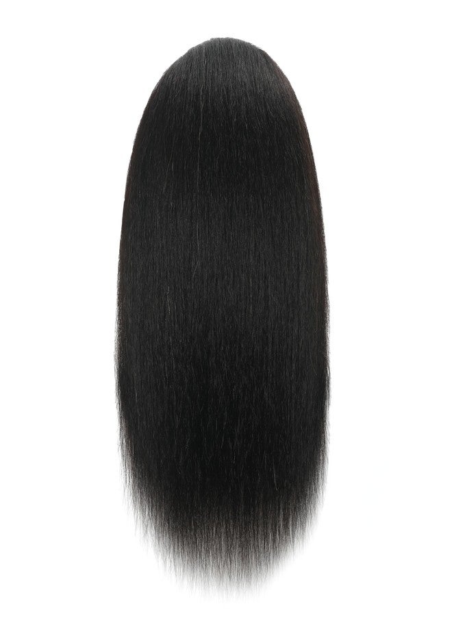 LECIPO 100% Real Human Hair Mannequin Head with Stand Manikin Cosmetology Doll Training Head for Hairdresser Practice Braiding Styling Curling Cutting Display - Image 2